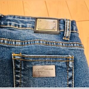 Dolce & Gabbana Blue Cropped Jeans Authentic